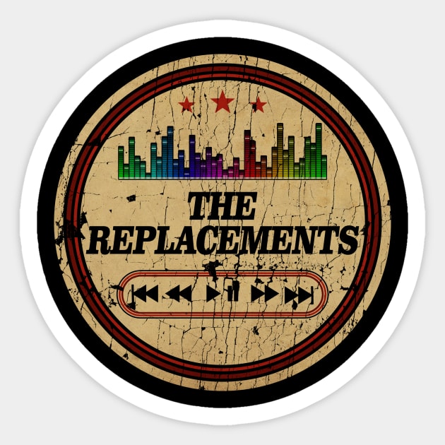 Graphic Replacements Name Retro Distressed Cassette Tape Vintage Sticker by On Dragon Wings Studios